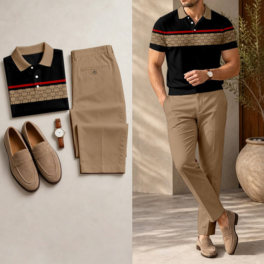Álvaro - Conjunto de Polo Estampado