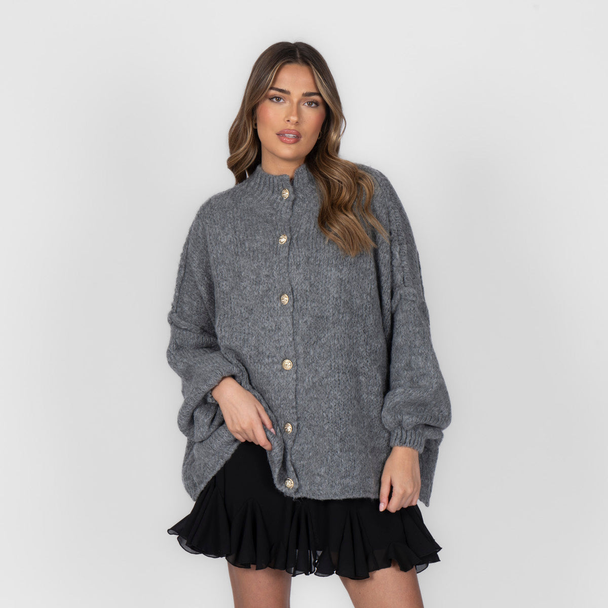 Noelia - Rebeca oversize de punto gris