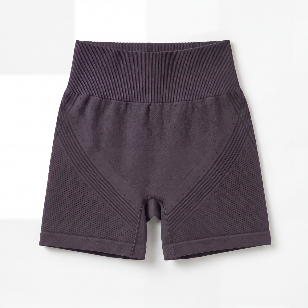 Shorts deportivos de cintura alta con textura