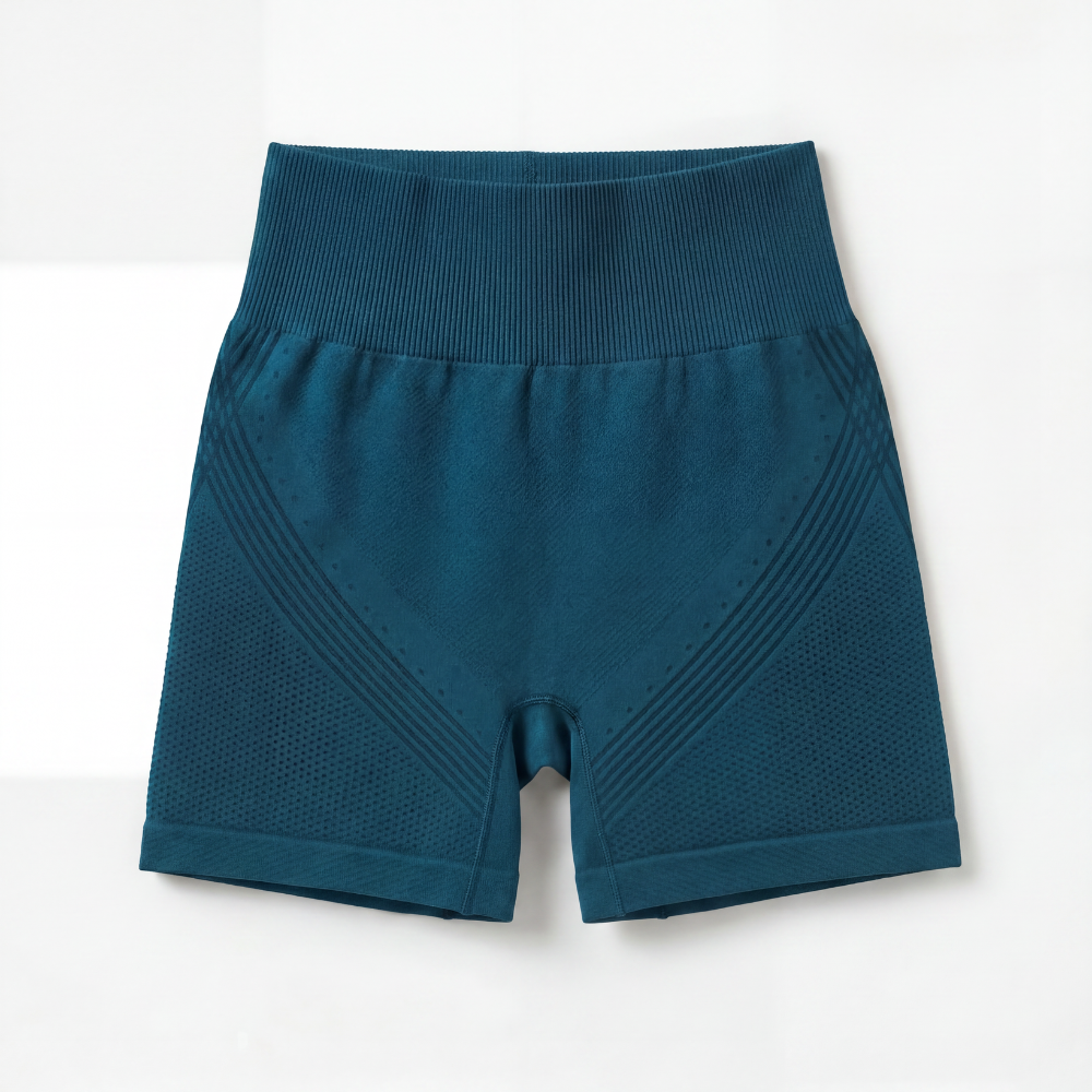 Shorts deportivos de cintura alta con textura