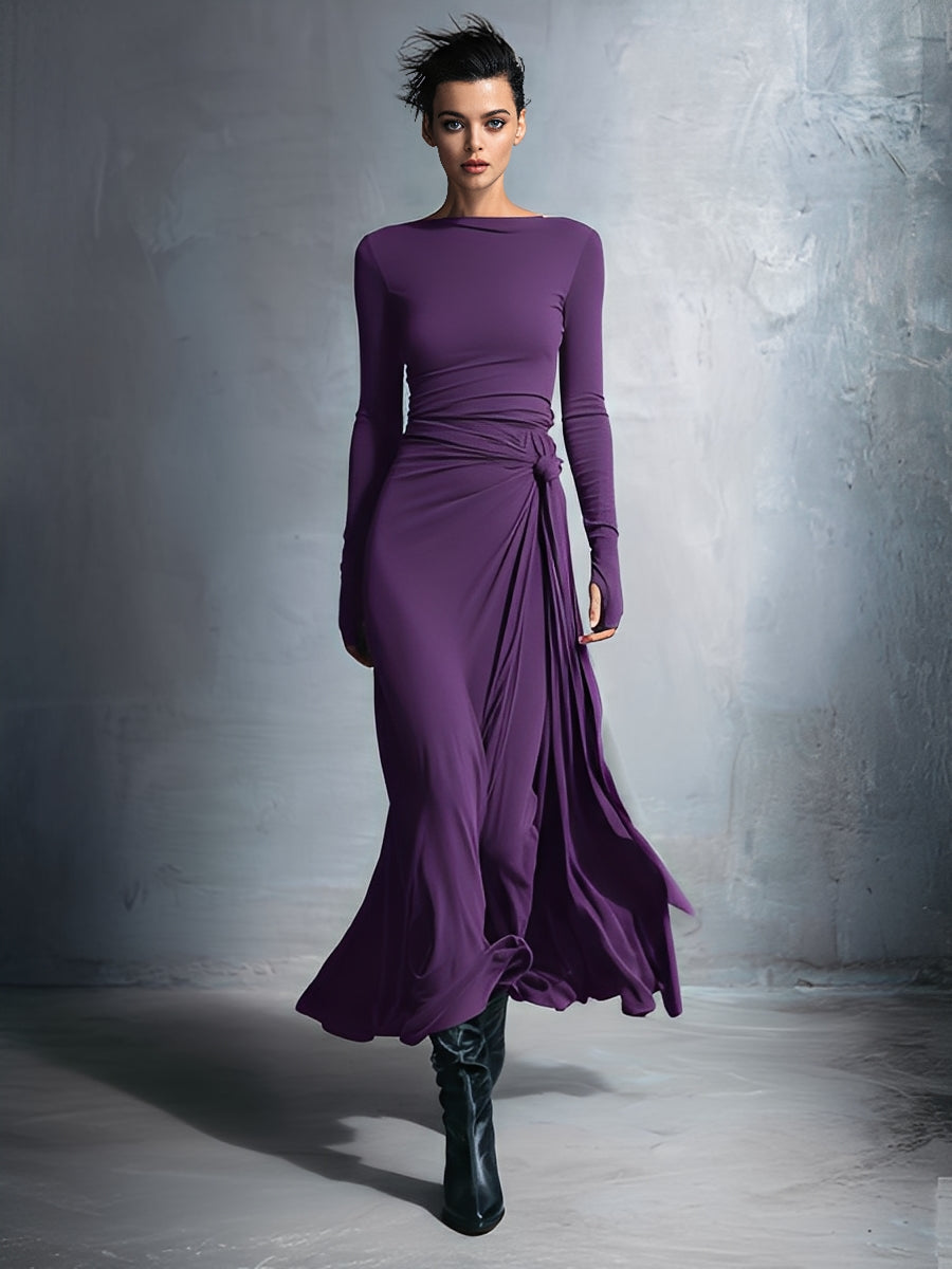 Lilian - Vestido Maxi Cruzado con Nudo