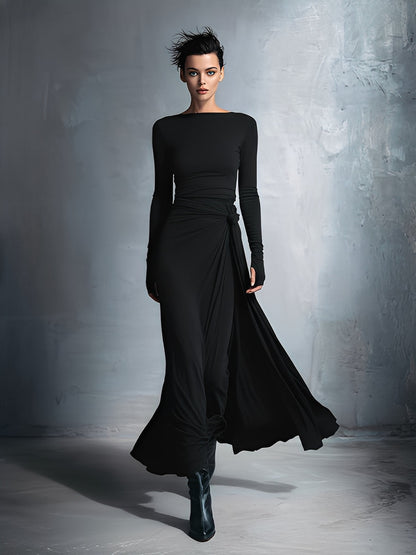Lilian - Vestido Maxi Cruzado con Nudo