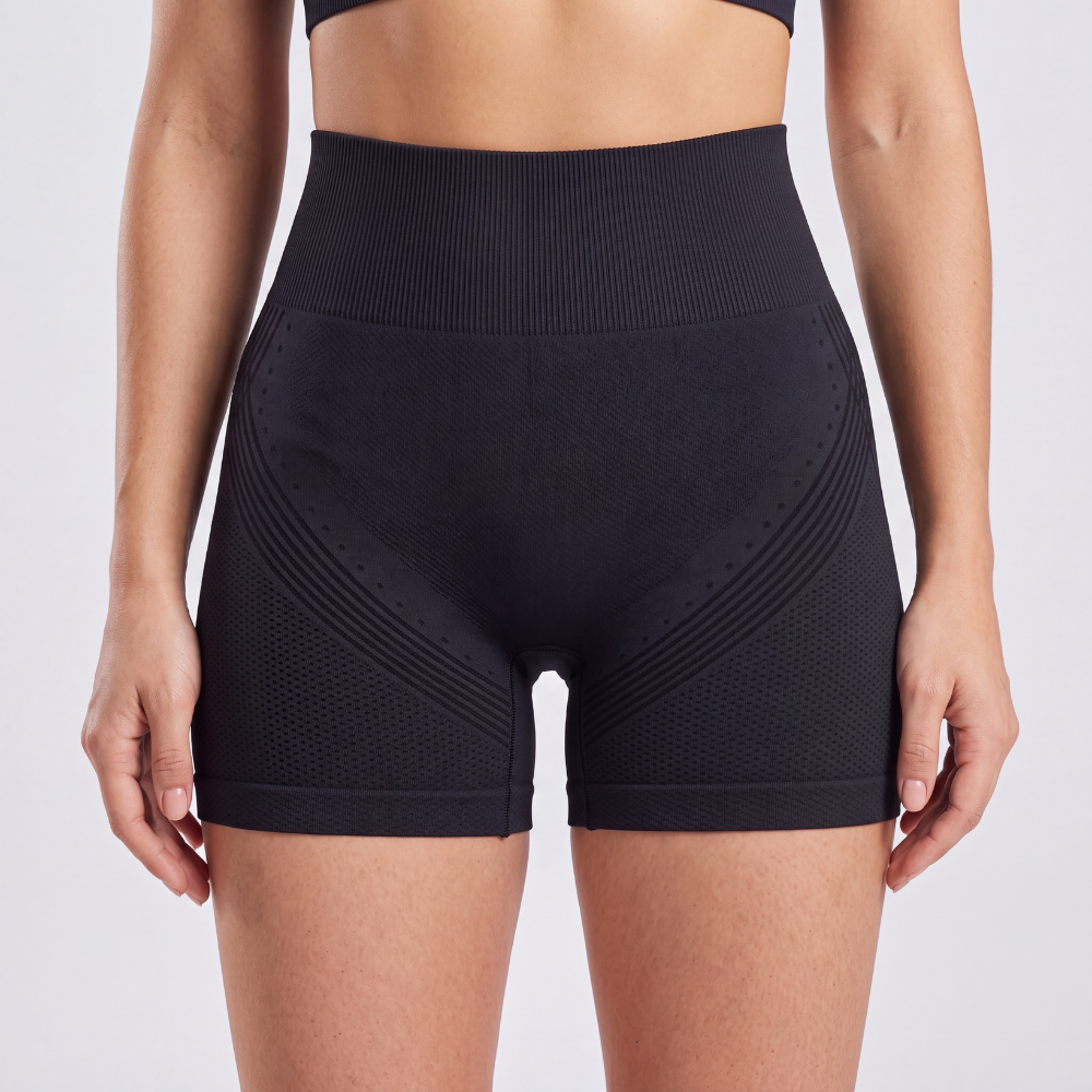 Shorts deportivos de cintura alta con textura
