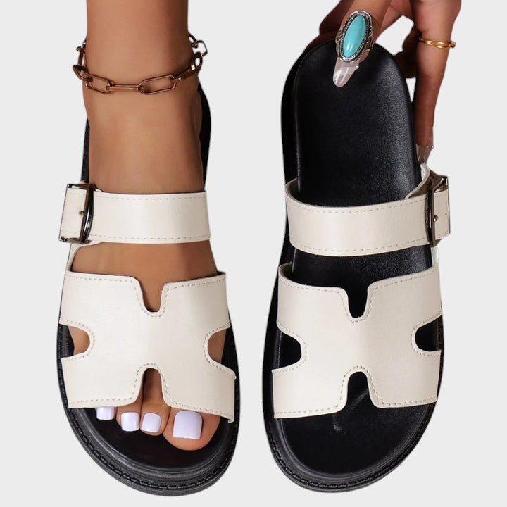 Rebeca - Sandalias ortopédicas con diseño en H