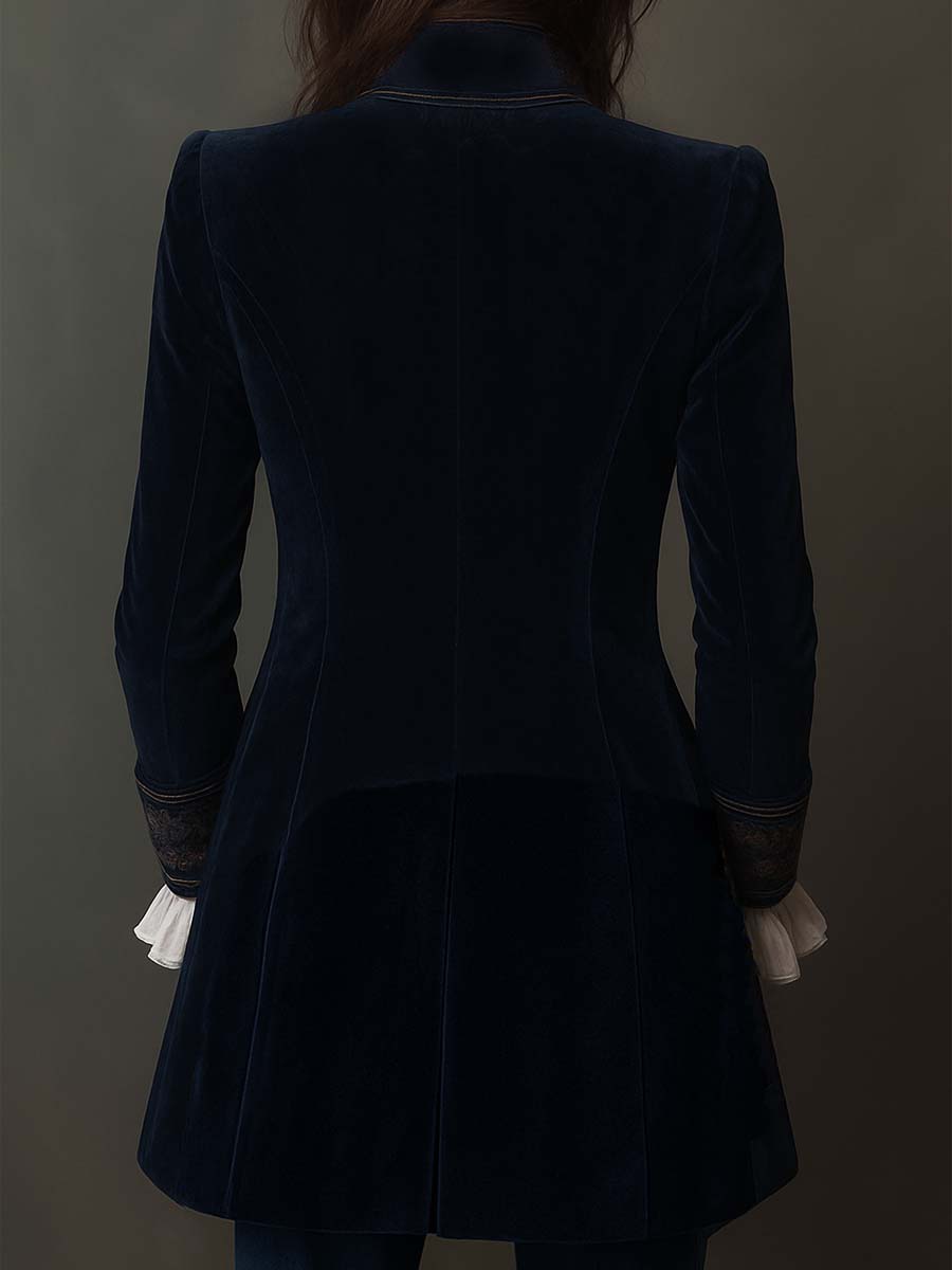 Clarisa - Chaqueta Larga Bordada de Estilo Vintage