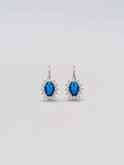 PENDIENTES KATE CON COLGANTE AZUL ÚNICA