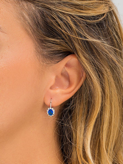 PENDIENTES KATE CON COLGANTE AZUL ÚNICA