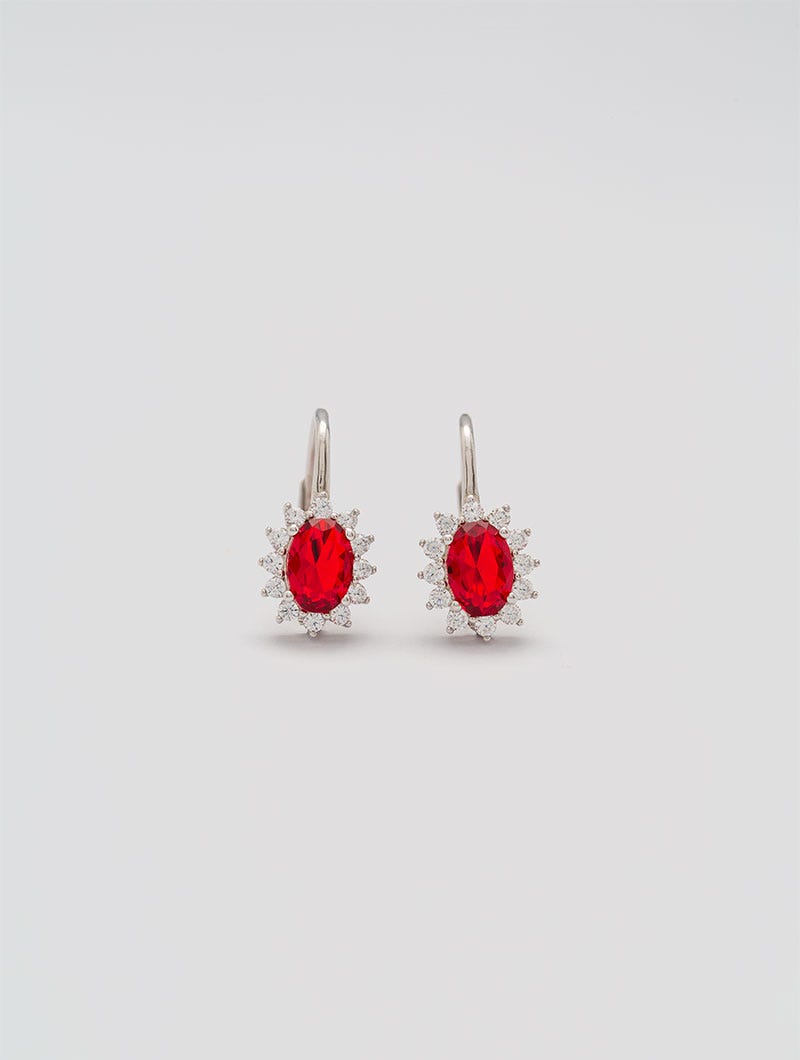 PENDIENTES KATE CON COLGANTE ROJO ÚNICA