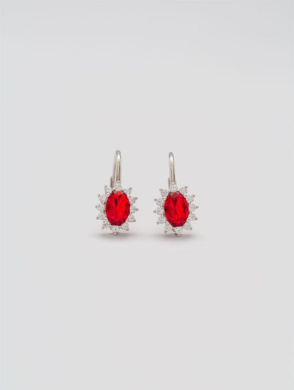 PENDIENTES KATE CON COLGANTE ROJO ÚNICA