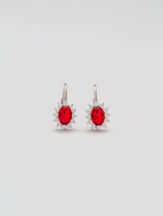 PENDIENTES KATE CON COLGANTE ROJO ÚNICA