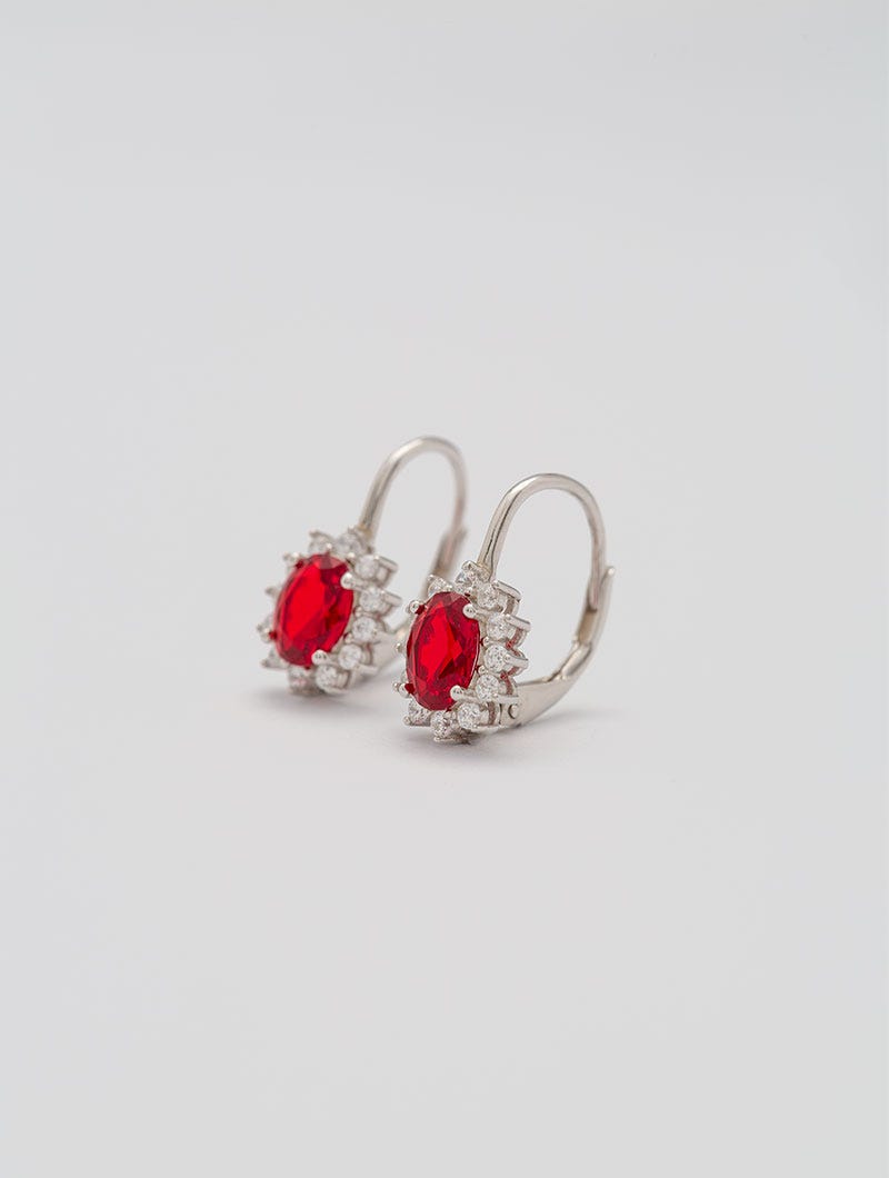 PENDIENTES KATE CON COLGANTE ROJO ÚNICA
