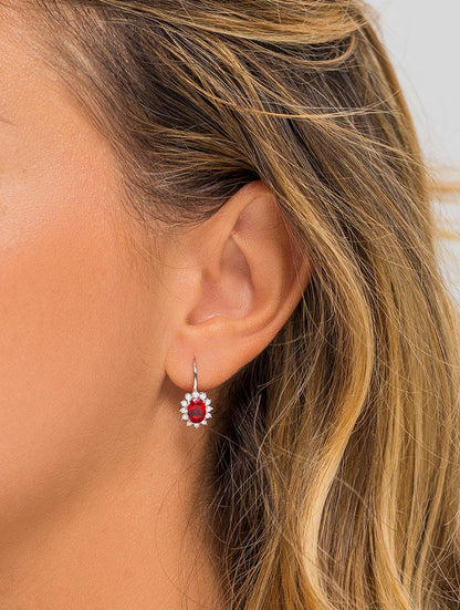 PENDIENTES KATE CON COLGANTE ROJO ÚNICA