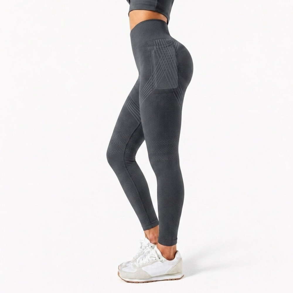 Leggings largos de cintura alta con bolsillo