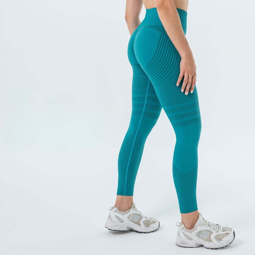 Leggings largos de cintura alta con textura