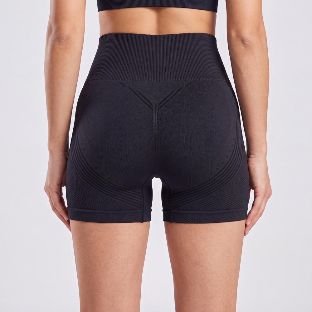 Shorts deportivos de cintura alta con textura