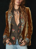 Elodia - Blazer Vintage con Detalles Florales Patchwork