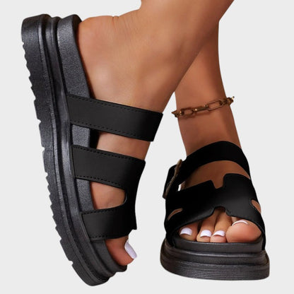 Rebeca - Sandalias ortopédicas con diseño en H