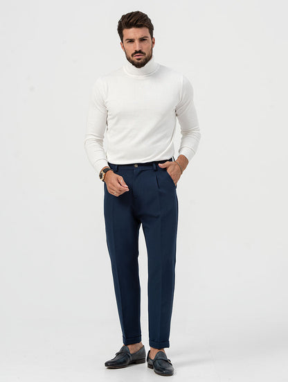 Julio - Jersey Cuello Alto en Blanco