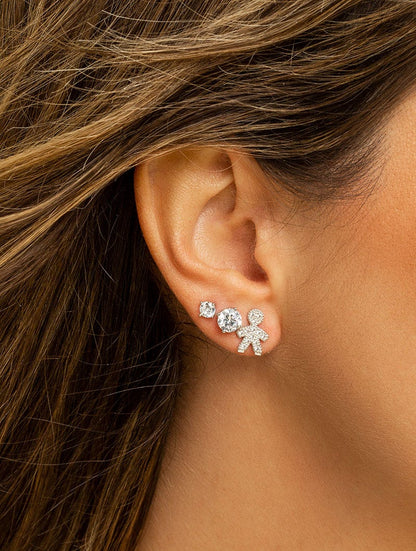 Pendientes ALY con Circonitas Blancas