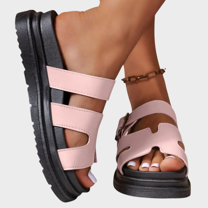 Rebeca - Sandalias ortopédicas con diseño en H