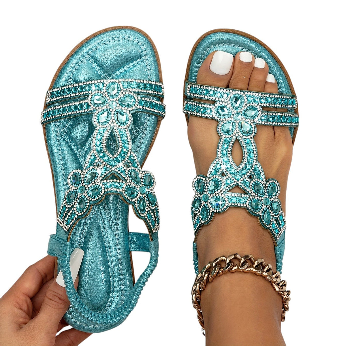 Virginia - Sandalias Ortopédicas Brillo y Elegancia