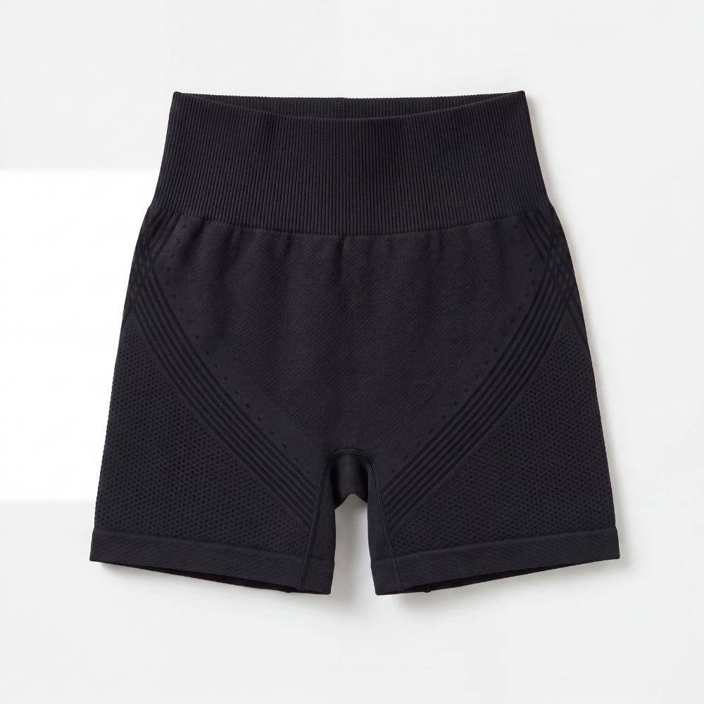 Shorts deportivos de cintura alta con textura
