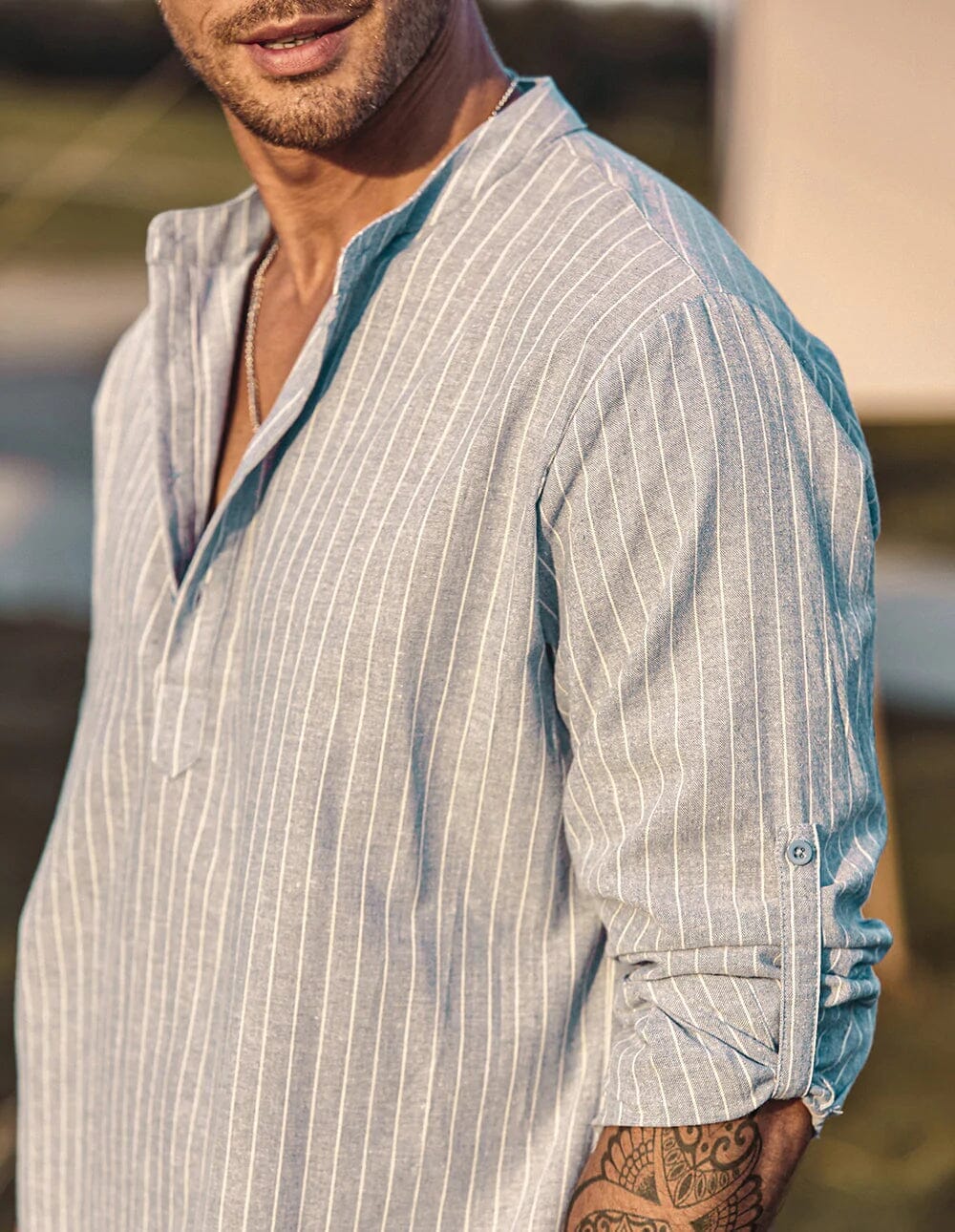 David - Camisa Henley de Playa