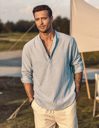 David - Camisa Henley de Playa