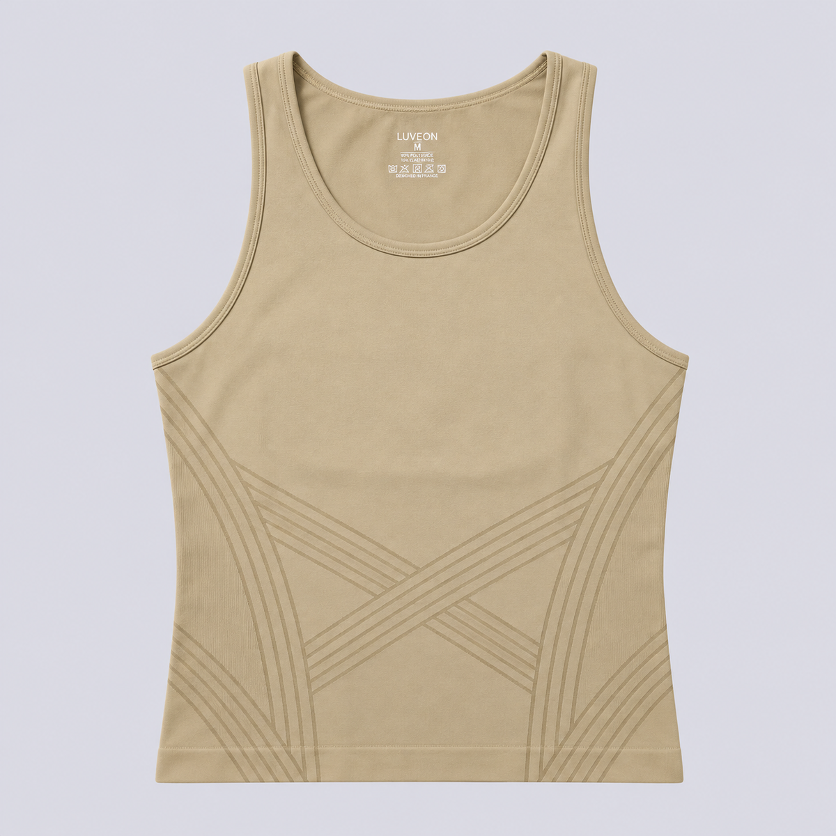 Camiseta deportiva de tirantes anchos y cuello redondo