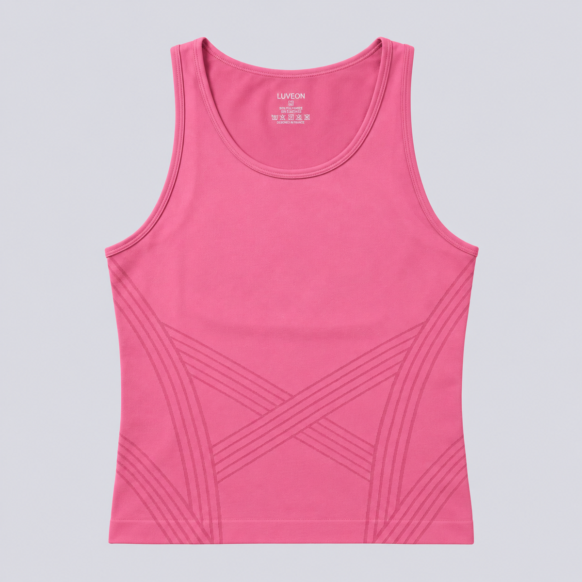Camiseta deportiva de tirantes anchos y cuello redondo