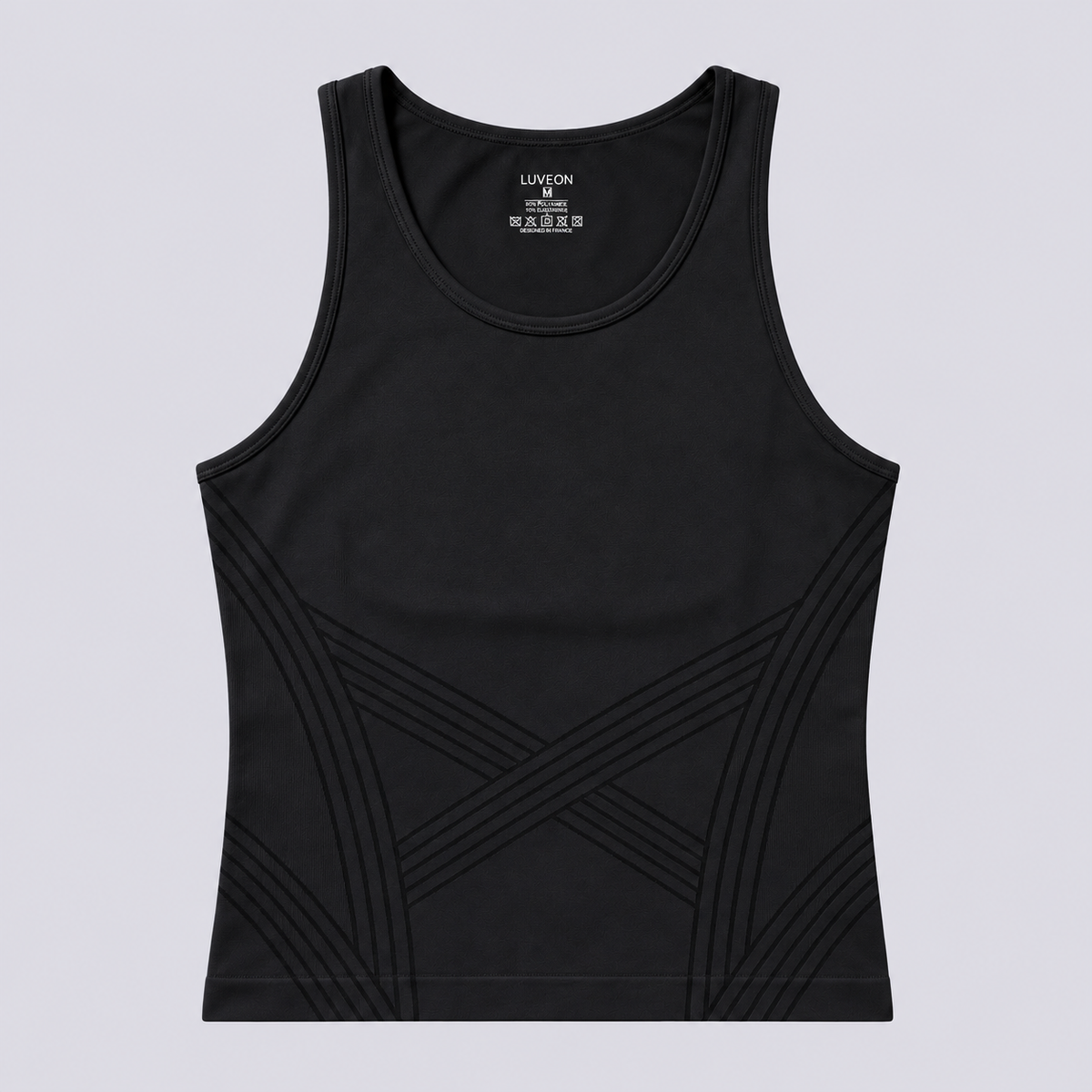 Camiseta deportiva de tirantes anchos y cuello redondo