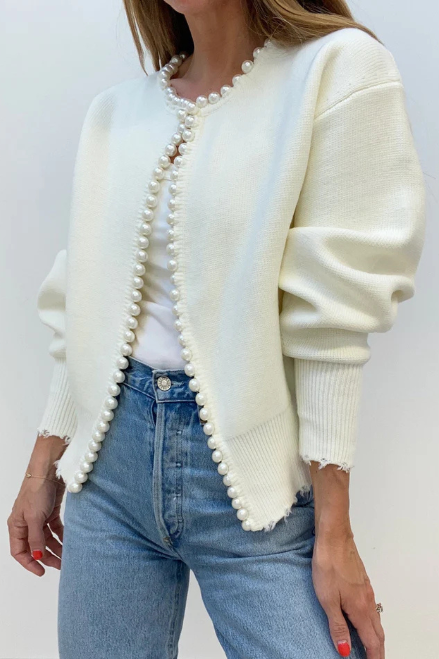 Arabia - Chaqueta cárdigan con perlas