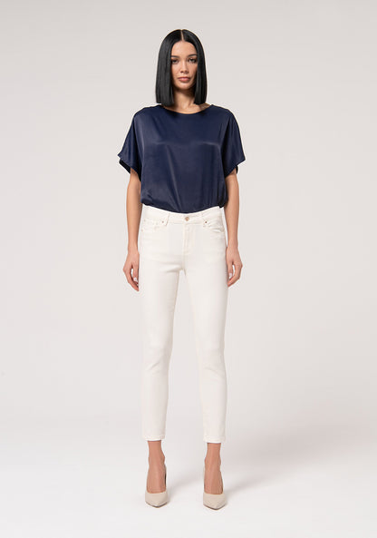 Gloria - Pantalón Slim de Algodón con Efecto Perfect Shape