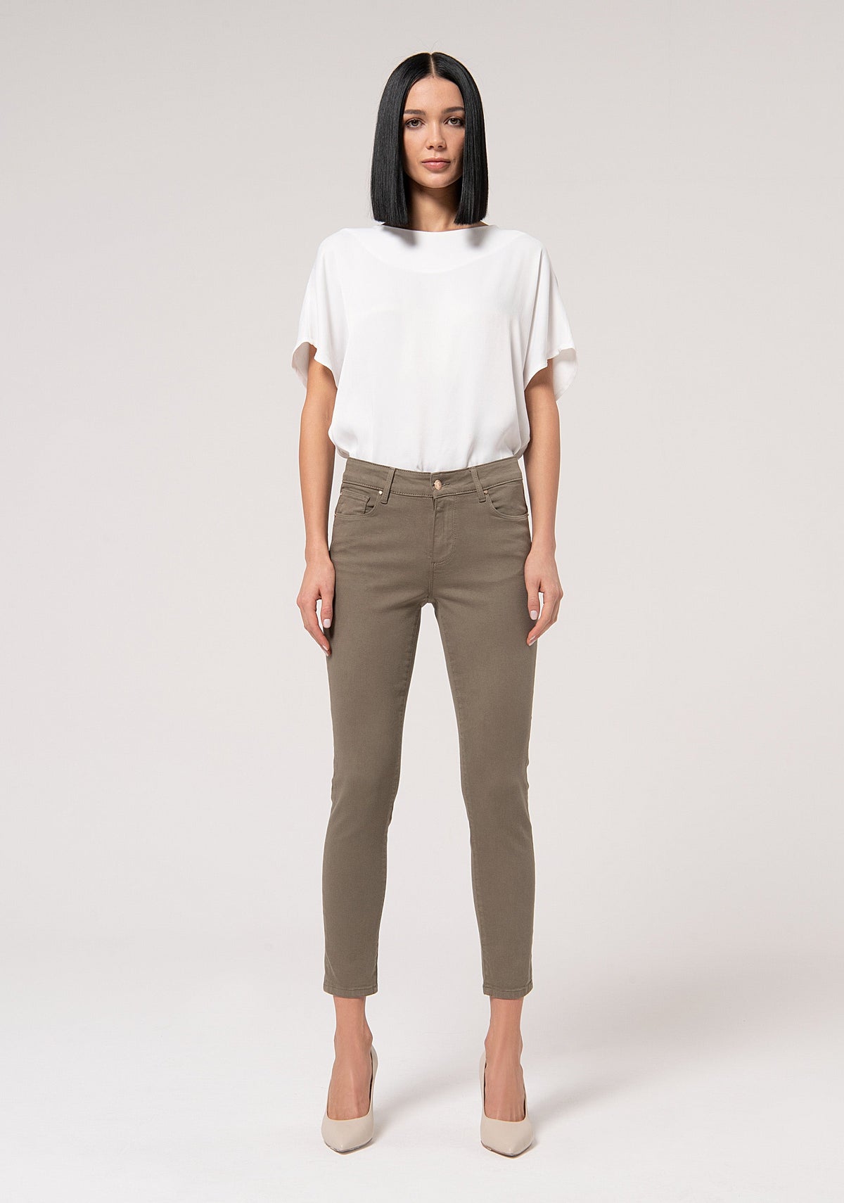 Gloria - Pantalón Slim de Algodón con Efecto Perfect Shape