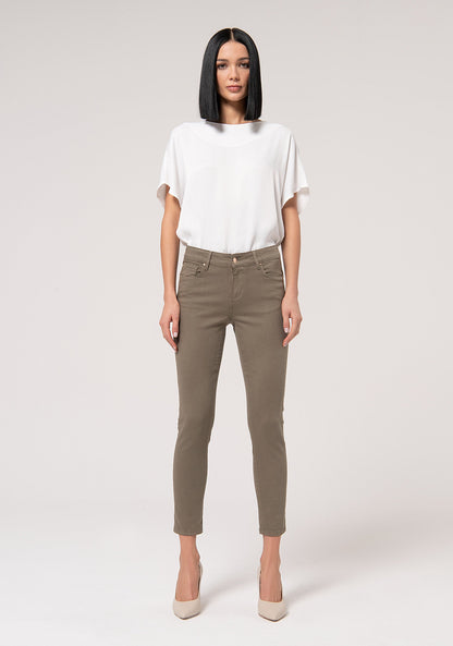 Gloria - Pantalón Slim de Algodón con Efecto Perfect Shape