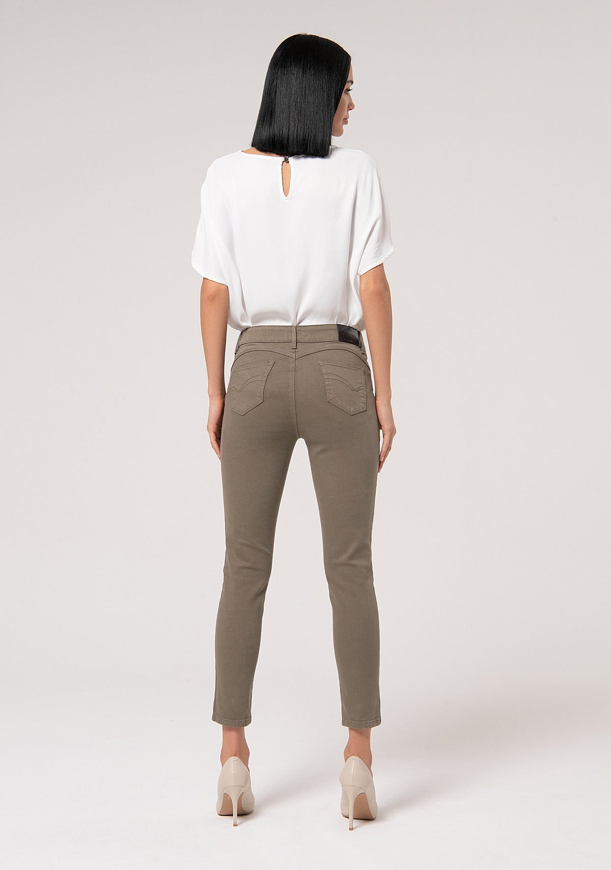 Gloria - Pantalón Slim de Algodón con Efecto Perfect Shape