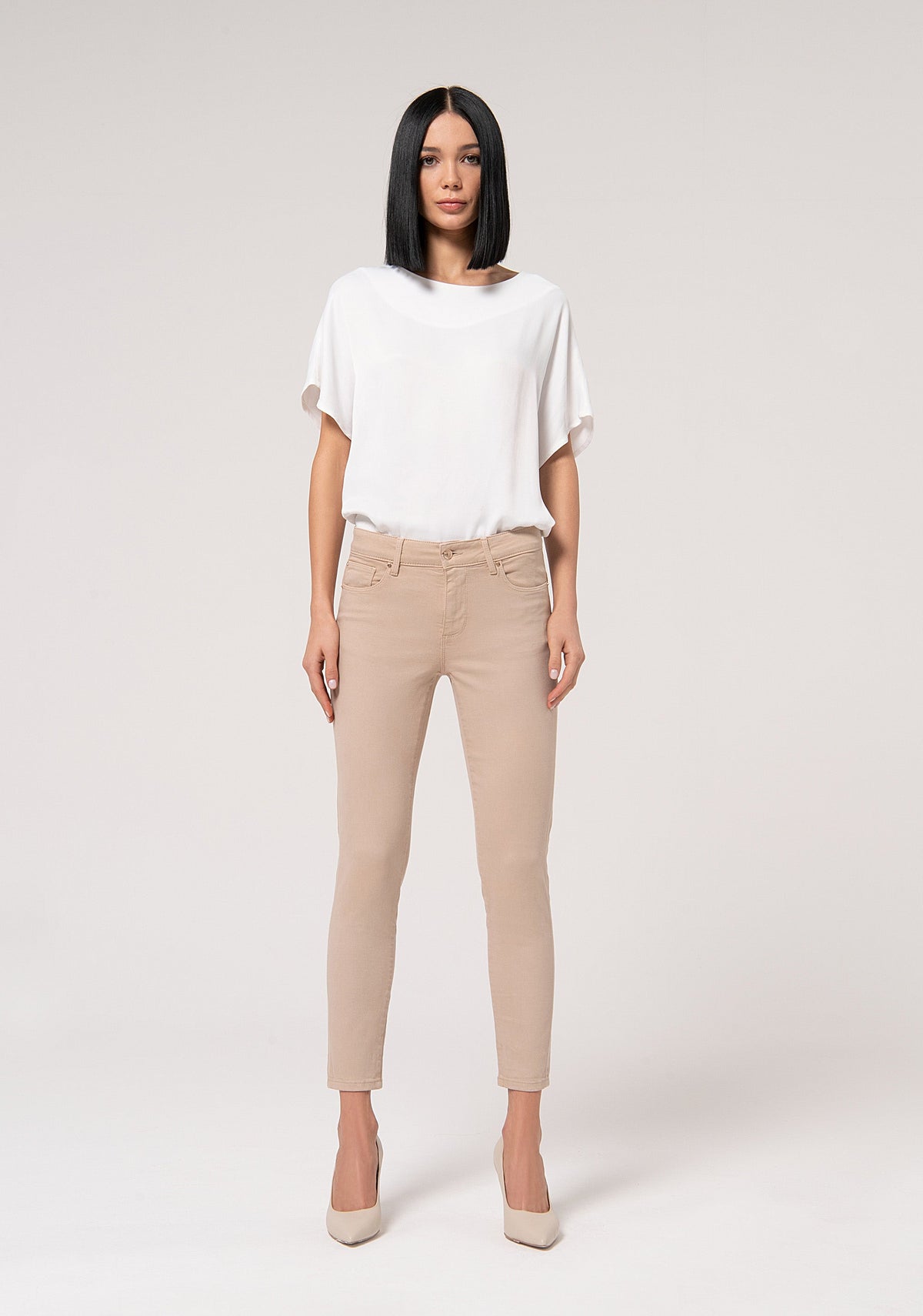 Gloria - Pantalón Slim de Algodón con Efecto Perfect Shape