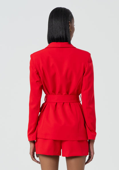 Zayra - Blazer Regular con Cinturón en la Cintura