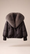 Ibiza - Chaqueta acolchada con cuello de pelo