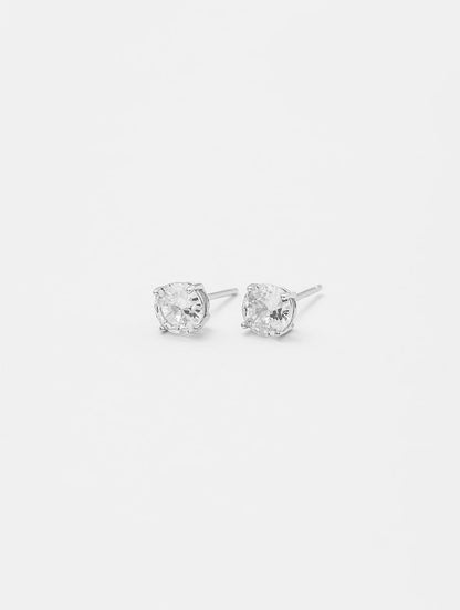 PENDIENTE JAMIE DD DOT LIGHT EN PLATA