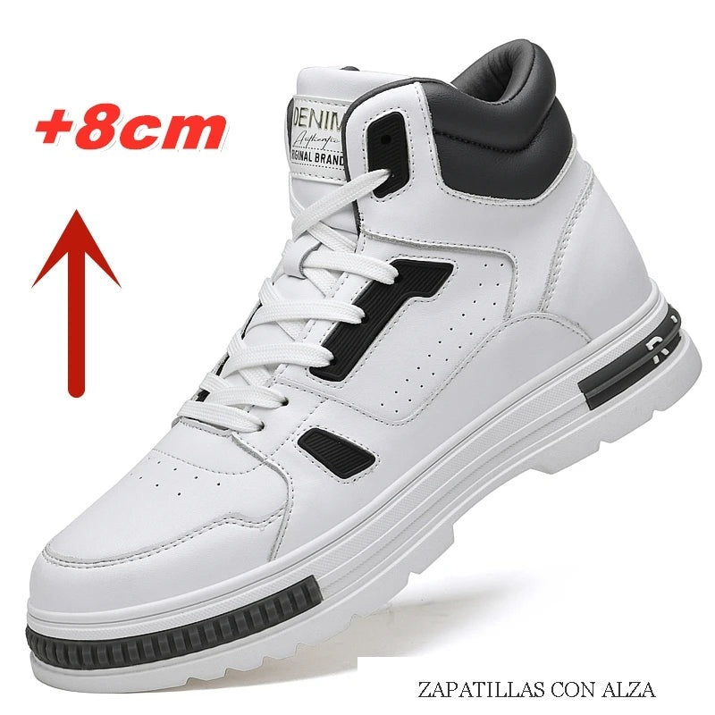 Darío - Zapatillas Altas Bicolor con Alza Oculta +8 cm