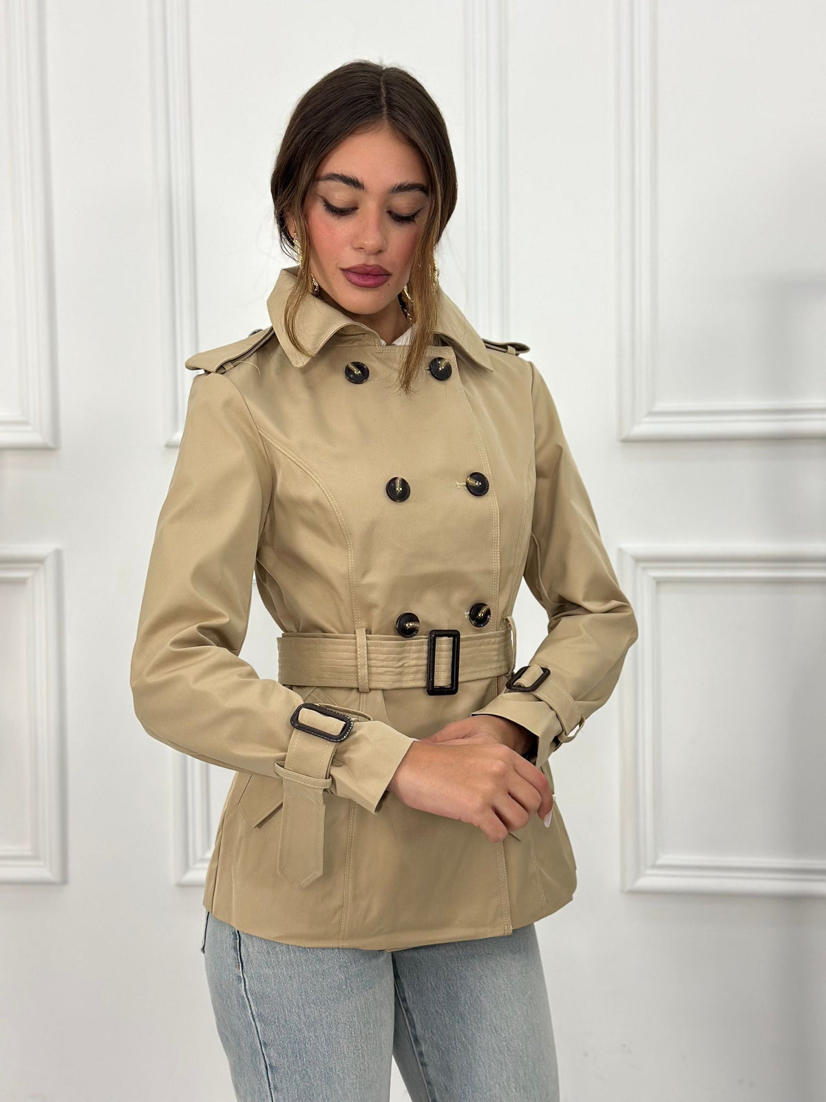 Bella - Gabardina entallada