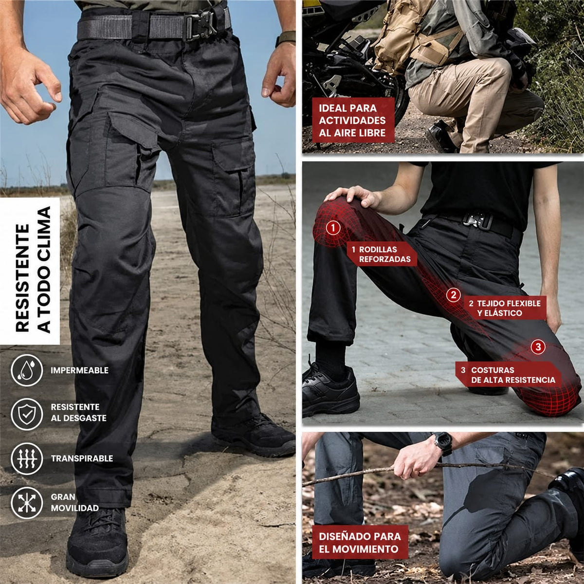 Leandro - Pantalones Cargo para Hombre