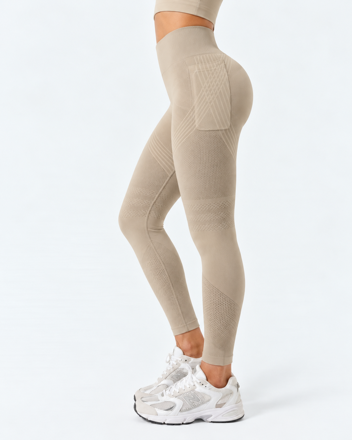 Leggings largos de cintura alta con bolsillo