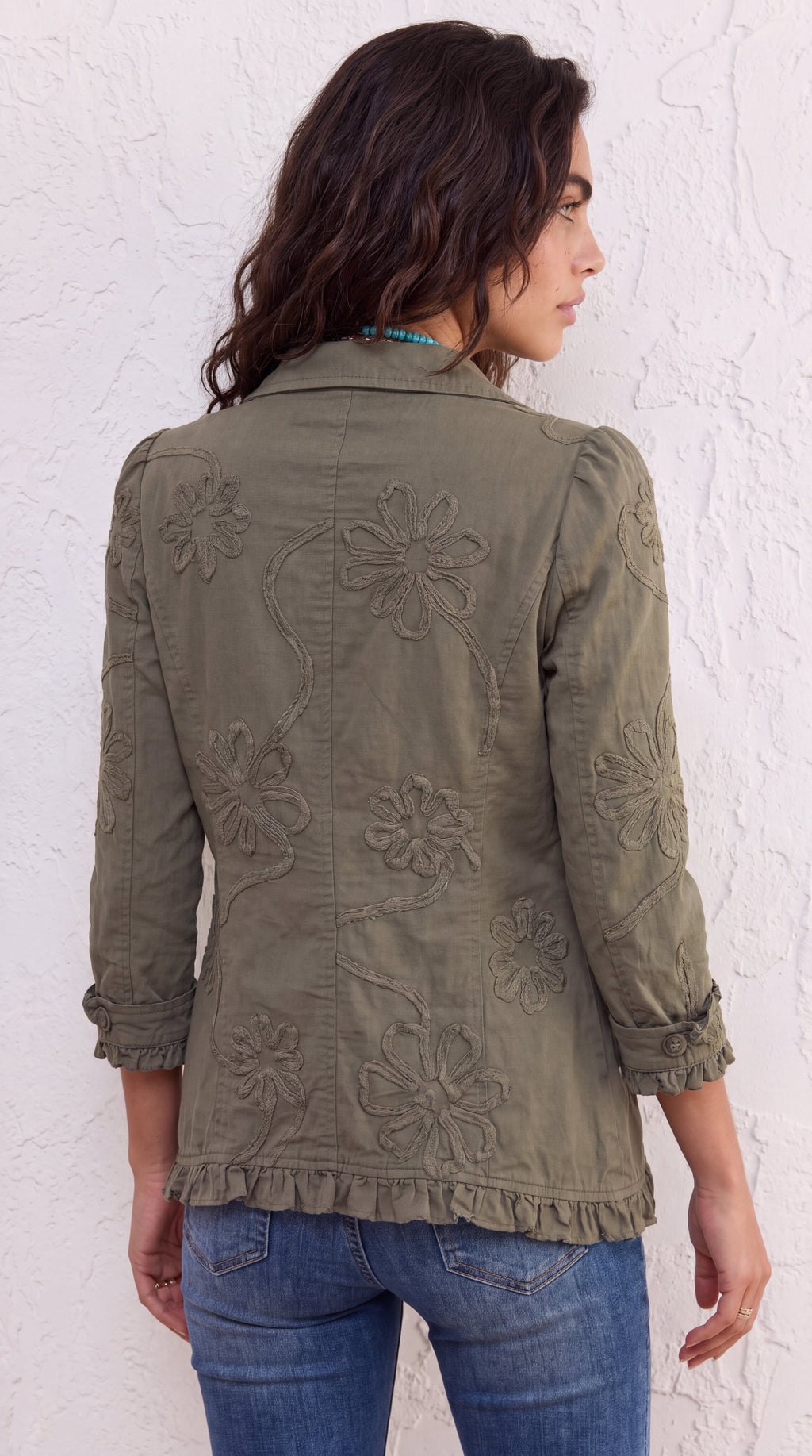Azucena - Chaqueta con bordados florales