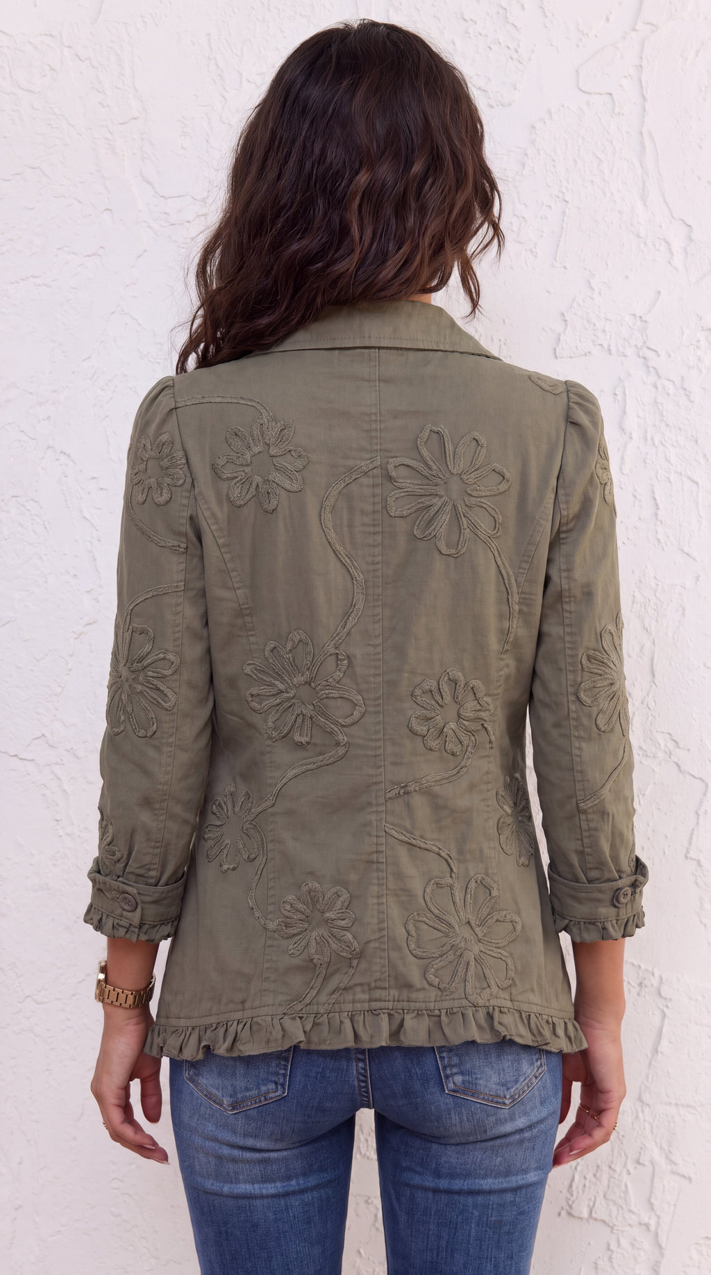 Azucena - Chaqueta boho de espaldas