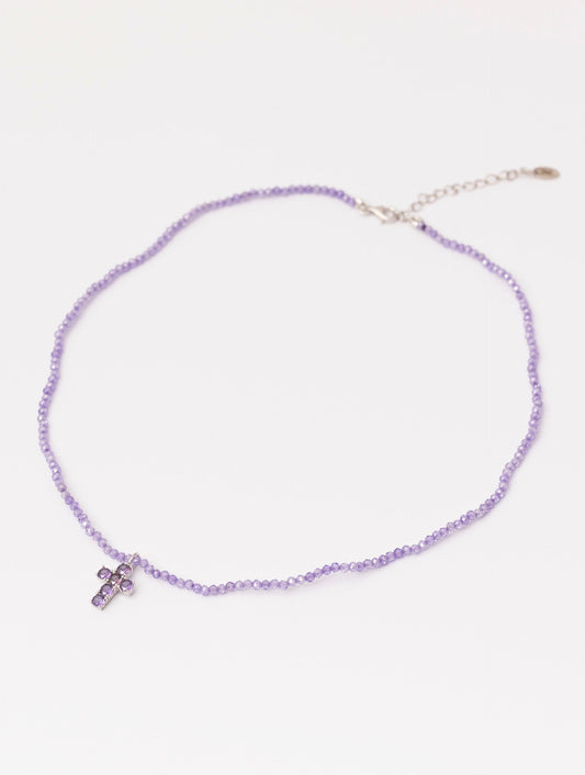 COLLAR CRUZ NORAH EN VIOLETA