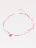 Collar Cruz en Rosa