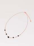 Collar en Oro Rosa con Piedras Negras