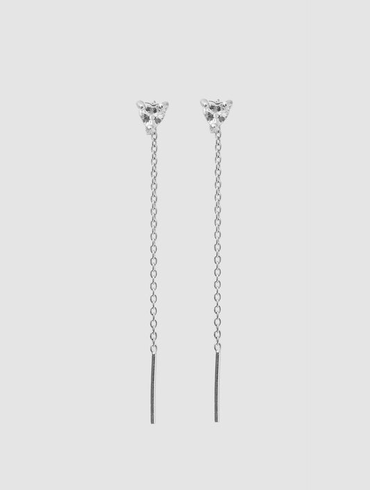 PENDIENTES CORAZÓN THEA EN PLATA